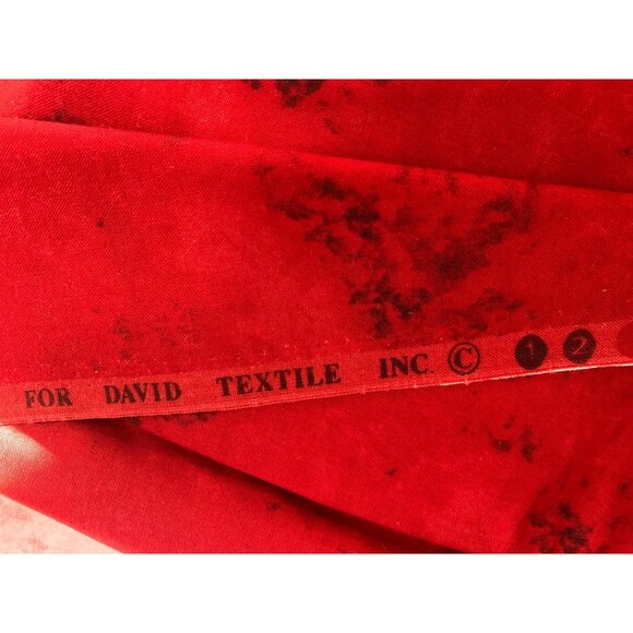 Marble Red & Black Speckled Fabric By Beth Bruske For David Textile Inc 1/2 yard - Picture 4 of 12